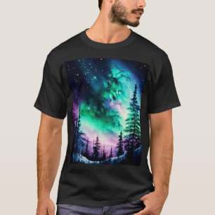 Celestial Aurora Borealis Northern Ljus Vivid T Shirt