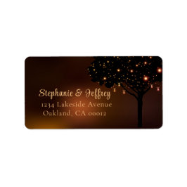 Celestial Autumn Natt String Light Bröllop Adressetikett