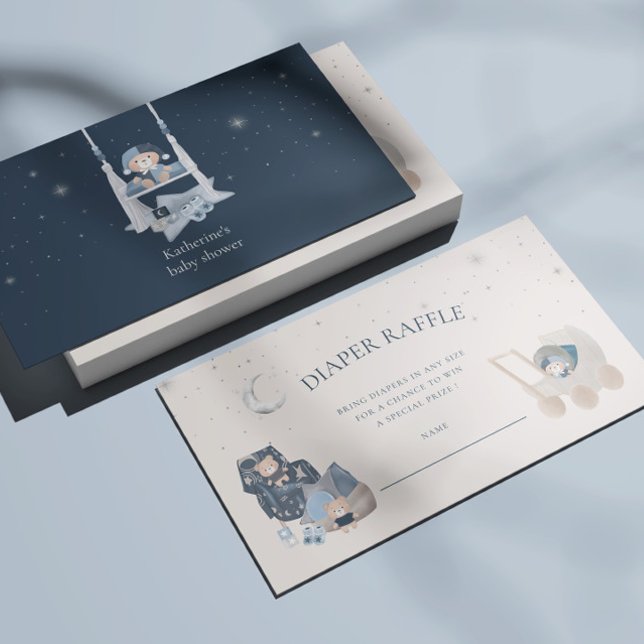Celestial Baby Bear Diaper Raffle Biljett Tilläggskort (Skapare uppladdad)