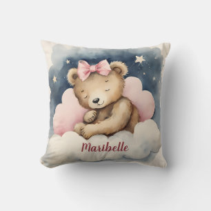 Celestial Baby Bear Girls Personlig Nursery Kudde
