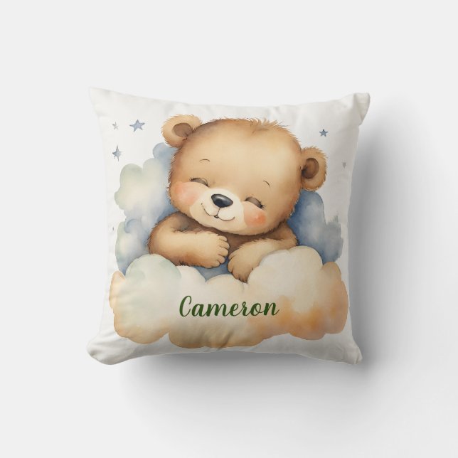 Celestial Baby Bear Personlig Nursery Kudde (Framsida)