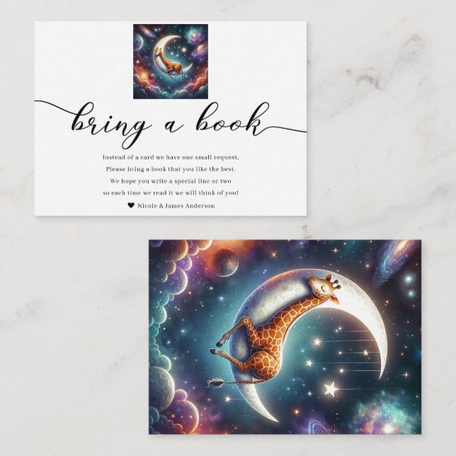 Celestial Baby Giraffe tar med sig en Bok-babystöt Tilläggskort (Fram/baksida)
