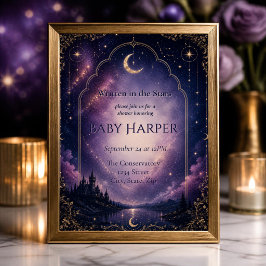 Celestial Baby Shower Inbjudan | Månslagen Slott