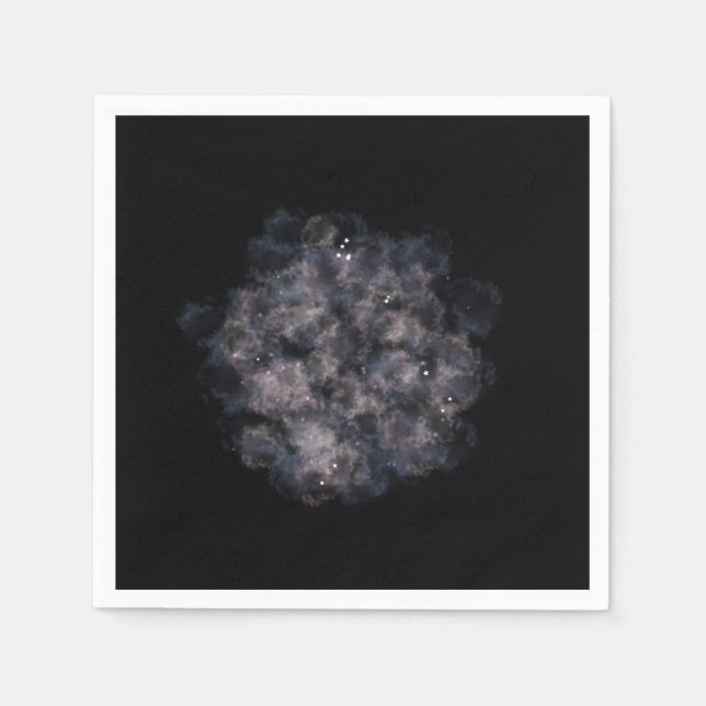 Celestial Baby Shower Mörk Watercolor Pojke Pappersservett (Framsidan)