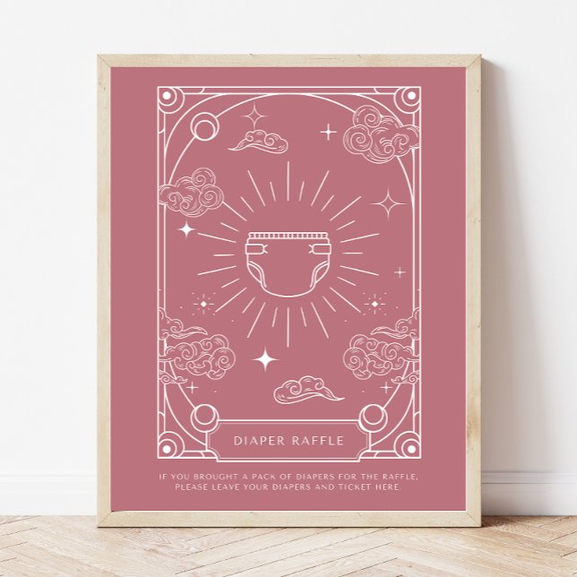 Celestial Baby Shower Ro Diaper Raffle Sign Poster (Skapare uppladdad)