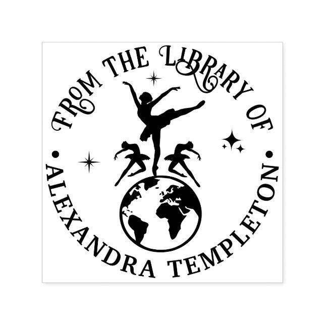 Celestial Ballerinas Dancing on World #2 Bok Självfärgande Stämpel (Design)