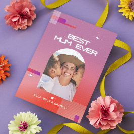 Celestial BÄSTA MAMMA NÅGONSIN Morsdag Foto Helgkort