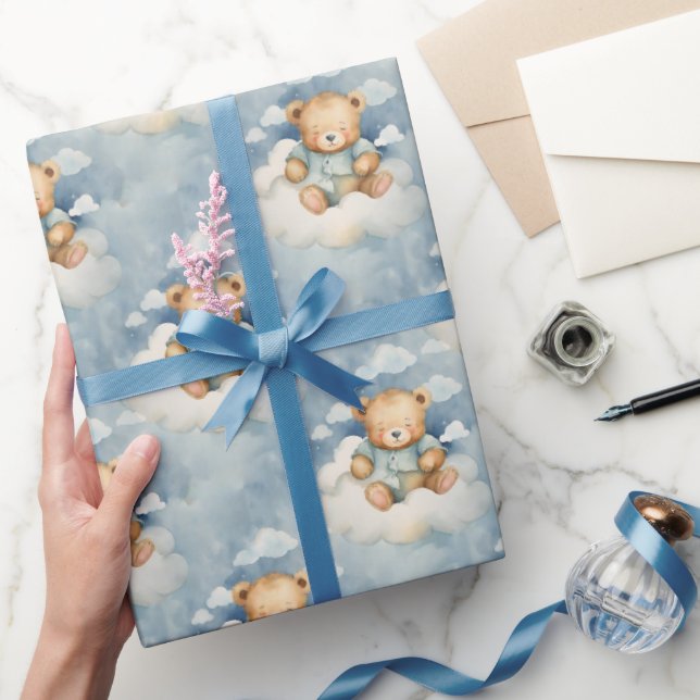 Celestial Bear Cute Boys Birthday Presentpapper (Gifting)
