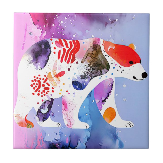 Celestial Bear med en sjömil Kakelplatta (Framsidan)