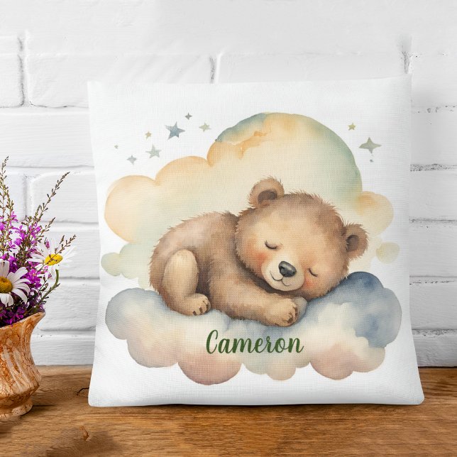 Celestial Bear Neutralt Personlig Nursery Kudde (Skapare uppladdad)