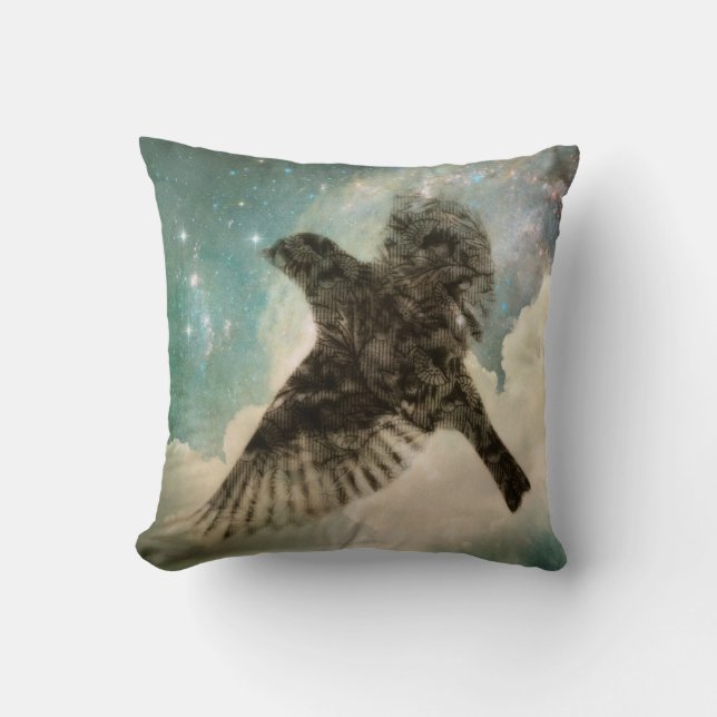 Celestial Bird Fantasy Kudde (Framsida)