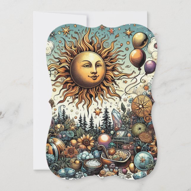 Celestial Birthday Önskemål Card | Kort för hälsni (Framsida)