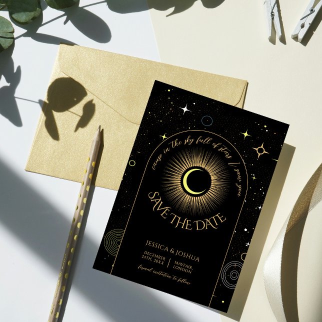 Celestial Black Arch i stjärnorna jag såg dig Inbjudningar (Skapare uppladdad)