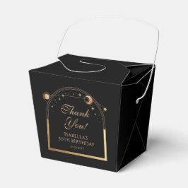 Celestial Black Guld Sol Måne Stars 30års födelsed Presentaskar