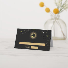 Celestial Black Mystical-Elegant Placeringskort