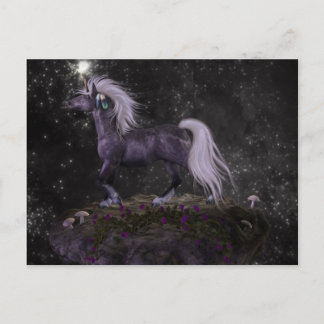 Celestial Black Unicorn Vykort