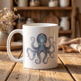 Celestial Bläckfisk Mugg Lyx Linje Konst