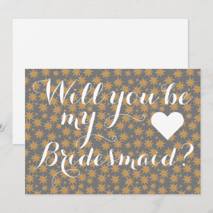 Celestial, blir du mitt bridesmaid-vita skript inbjudningar