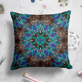 Celestial Bloom Pillow i choklad Kudde