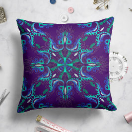 Celestial Bloom Star Pillow i Lila Kudde