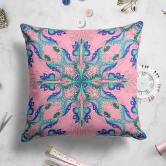 Celestial Bloom Star Pillow i Pastel Rosa Kudde