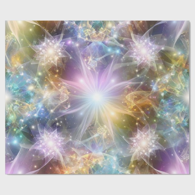 Celestial Bloom Wrapping Papper Presentpapper (Platt)