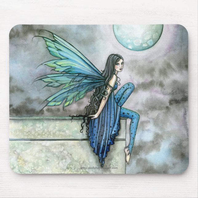 Celestial Blue Fairy Art Mousepad Musmatta (Framsidan)