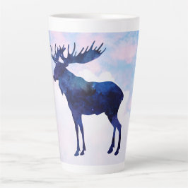 Celestial Blue Moose Silhouette