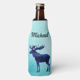 Celestial Blue Moose Silhouette