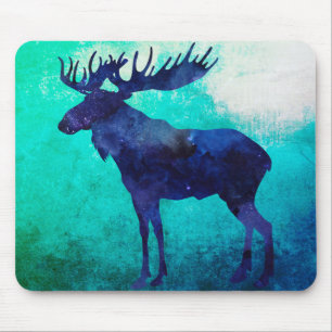 Celestial Blue Moose Silhouette Musmatta