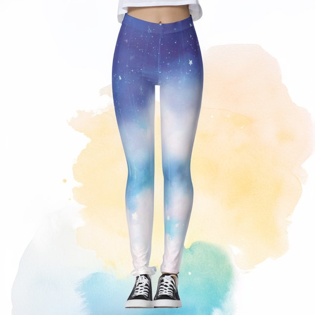 Celestial Blue Nebula Leggings (Skapare uppladdad)
