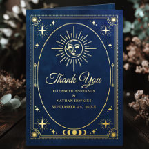 Celestial Blue Tarot Bröllop Photo Tack