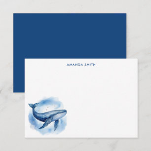 Celestial Blue Whale Anteckningskort