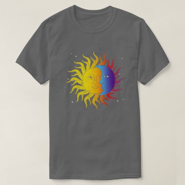 Celestial Bodies Måne astronomy Sol Astrology T Shirt (Design framsida)