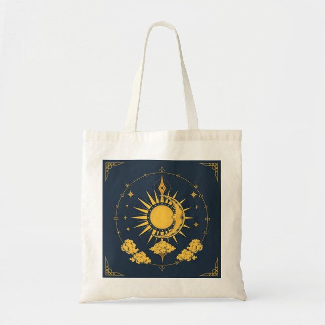 Celestial Bohemsk Astrologi Stjärnmönster Tygkasse (Framsidan)