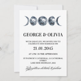 Celestial Boho Astrologi Bröllop  Bröllop Inbjudningar