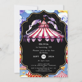 Celestial Boho Circus Birthday Inbjudningar