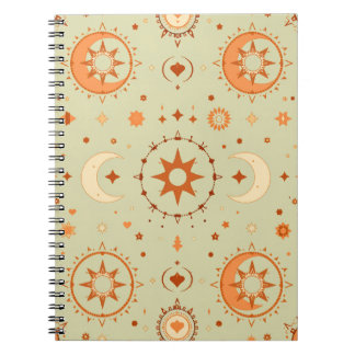 Celestial Boho Journal | Sol & Måne för journalför Anteckningsbok