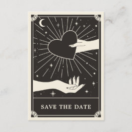 Celestial Boho Tarot Bröllop spara datum kort
