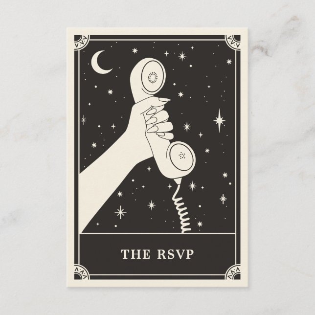 Celestial Boho Tarot mobilt Bröllop OSA Card Tilläggskort (Framsida)