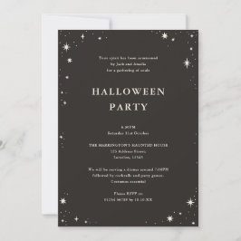 Celestial Boho Tarot Star Black Halloween Inbjudningar