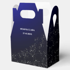 Celestial bröllop Full Moon & Stars Midnattblått Presentaskar