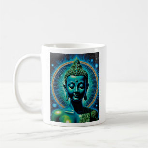 Celestial Buddha Cosmic Andlig Art Tee Kaffemugg
