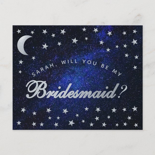 Celestial Budget Starry Night Bridesmaid Frieri (Framsida)
