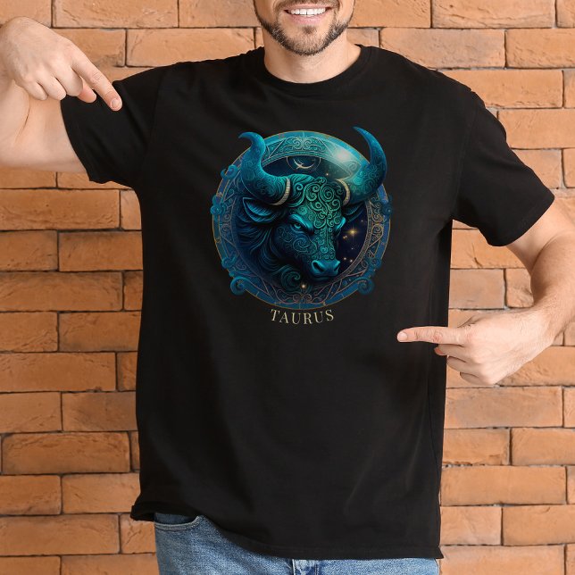 Celestial Bull Zodiac Symbol Fantasy Taurus Manar T Shirt (Skapare uppladdad)