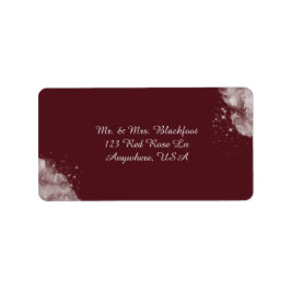 Celestial Burgundy Starlight Address Labels Adressetikett
