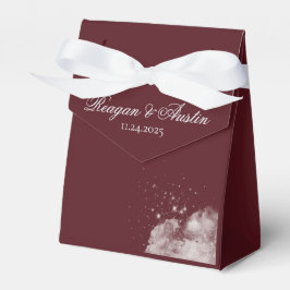Celestial Burgundy Starlight Favor Boxs Presentaskar