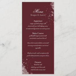 Celestial Burgundy Starlight Menu Meny