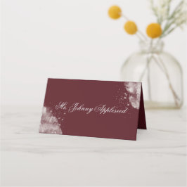 Celestial Burgundy Starlight Place Cards Placeringskort