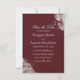 Celestial Burgundy Starlight Save the Date Spara Datumet